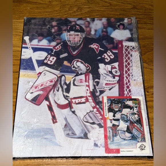 Other - NHL Wooden Picture And Card Dominik Hasek 8x10